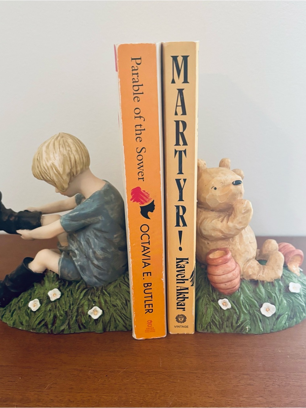 Winnie-the-Pooh and Child Decorative Bookends - Yellow and Blue - Picture 5 of 5